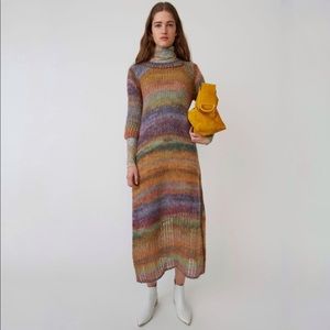 Acne studios alpaca mohair rainbow dress